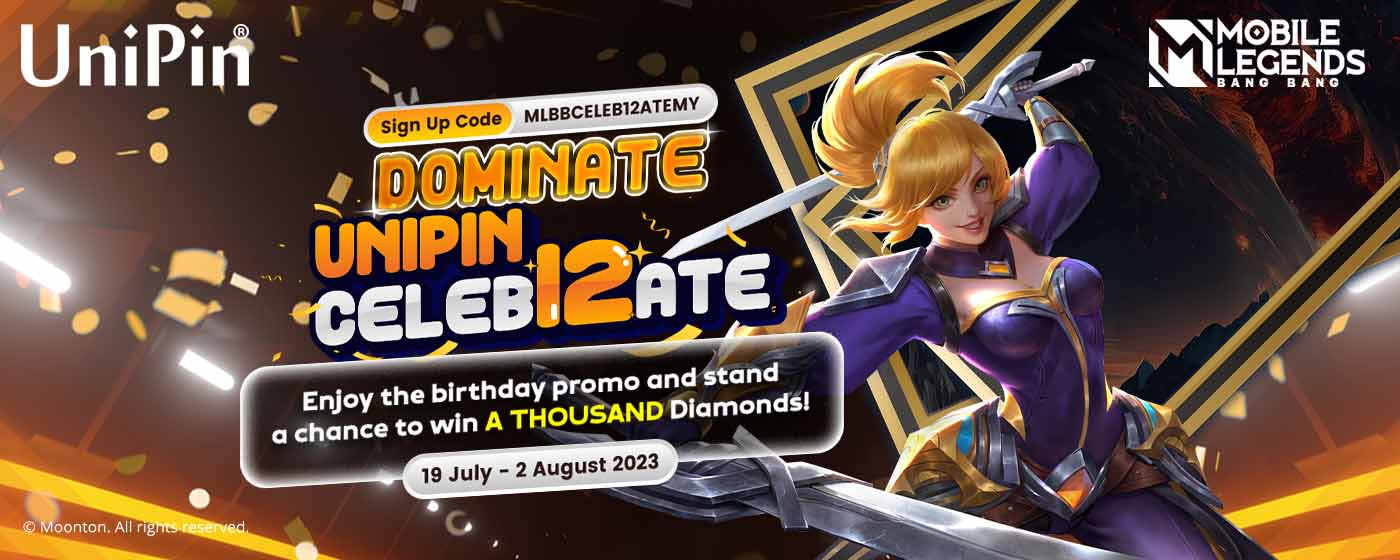 Dominate #UniPinCeleb12ate: Win 1000 Diamonds For MLBB and More! (MY)